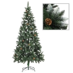 Albero di Natale Preilluminato con Palline 210 cm