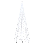 Albero di Natale con Palo in Metallo 500 LED Bianco Freddo 5 m