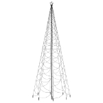 Albero di Natale con Palo in Metallo 500 LED Bianco Freddo 5 m