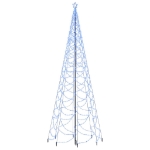 Albero di Natale con Palo in Metallo 500 LED Blu 5 m