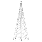 Albero di Natale con Palo in Metallo 500 LED Blu 5 m