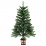 Albero di Natale Artificiale Realistico con Punte 90 cm Verde