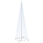 Albero di Natale a Cono Bianco Freddo 1134 LED 230x800 cm