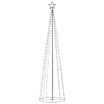 Albero di Natale a Cono con 400 LED Bianco Caldo 100x360 cm