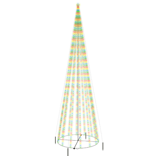 Albero di Natale a Cono Colorato 1134 LED 230x800 cm