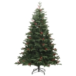 Albero Natale Artificiale Incernierato con Pigne e Bacche 240cm