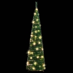 Albero di Natale Artificiale Pop-up con 50 LED Verde 120 cm