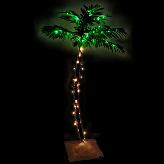 Palma con LED Bianco Caldo 72 LED 120 cm