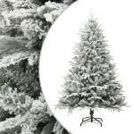 Albero di Natale Artificiale con Neve Verde 240 cm in PVC e PE