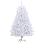 Albero di Natale Artificiale Incernierato con Base Bianco 150cm