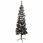 Albero di Natale Sottile Nero 150 cm