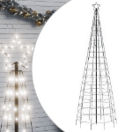 Luce Albero di Natale con Picchetti 570LED Bianco Freddo 300cm