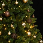 Albero Natale Incernierato con 300 LED e Palline 300 cm