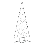 Albero di Natale Decorativo in Metallo Nero 210 cm