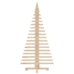 Albero di Natale Decorativo in Legno 150 cm Legno Massello Pino