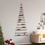 Albero di Natale da Parete con Stella 86x180 cm Ramo Naturale