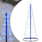 Illuminazione Albero di Natale a Cono 200 LED Blu 182 cm