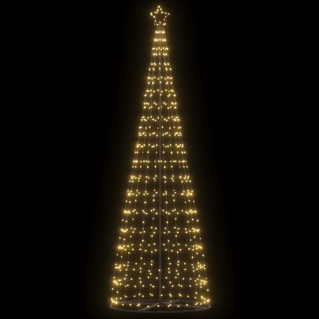 Illuminazione Albero di Natale a Cono 550LED Bianco Caldo 304cm