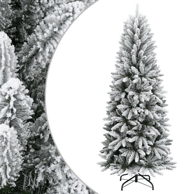 Albero di Natale Artificiale con Neve Floccata 120 cm PVC e PE