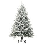 Albero di Natale Artificiale con Neve Verde 180 cm PVC e PE