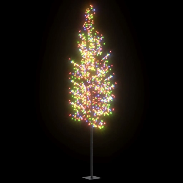 Albero di Natale 1200 LED Colorati Ciliegio in Fiore 400 cm