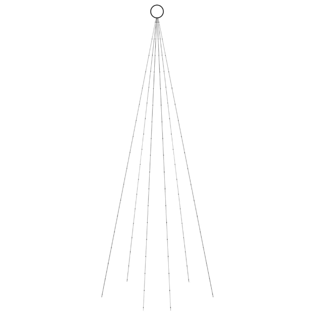 Albero di Natale Pennone Blu 108 LED 180 cm