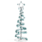 Cono Luminoso Albero Natale Palline 100 LED Bianco Caldo 150 cm