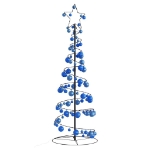 Cono Luminoso Albero Natale Palline 100 LED Bianco Caldo 150 cm