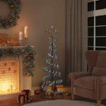 Cono Luminoso Albero Natale Palline 100 LED Bianco Caldo 150 cm