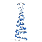 Cono Luminoso Albero Natale Palline 100 LED Bianco Caldo 150 cm