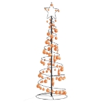 Cono Luminoso Albero Natale Palline 100 LED Bianco Caldo 150 cm