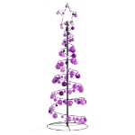 Cono Luminoso Albero Natale Palline 100 LED Bianco Caldo 150 cm