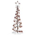 Cono Luminoso Albero Natale Palline 100 LED Bianco Caldo 150 cm