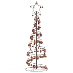 Cono Luminoso Albero Natale Palline 100 LED Bianco Caldo 150 cm