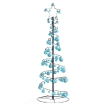 Cono Luminoso Albero Natale Palline 100 LED Bianco Caldo 150 cm