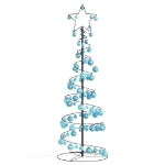 Cono Luminoso Albero Natale Palline 100 LED Bianco Caldo 150 cm