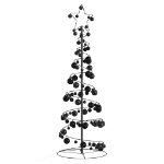 Cono Luminoso Albero Natale Palline 100 LED Bianco Caldo 150 cm