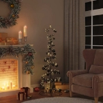 Cono Luminoso Albero Natale Palline 100 LED Bianco Caldo 150 cm