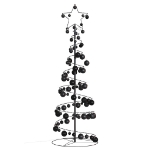 Cono Luminoso Albero Natale Palline 100 LED Bianco Caldo 150 cm