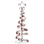 Cono Luminoso Albero Natale Palline 100 LED Bianco Caldo 150 cm