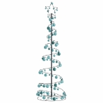 Cono Luminoso Albero Natale Palline 120 LED Bianco Caldo 180 cm