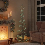 Cono Luminoso Albero Natale Palline 120 LED Bianco Caldo 180 cm