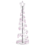 Cono Luminoso Albero Natale Palline 120 LED Bianco Caldo 180 cm