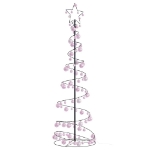 Cono Luminoso Albero Natale Palline 120 LED Bianco Caldo 180 cm