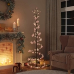 Cono Luminoso Albero Natale Palline 120 LED Bianco Caldo 180 cm