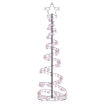 Cono Luminoso Albero Natale Palline 120 LED Bianco Caldo 180 cm