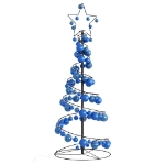 Cono Luminoso Albero Natale Palline 80 LED Bianco Caldo 120 cm