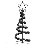 Cono Luminoso Albero Natale Palline 80 LED Bianco Caldo 120 cm