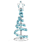 Cono Luminoso Albero Natale Palline 80 LED Bianco Caldo 120 cm