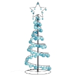 Cono Luminoso Albero Natale Palline 80 LED Bianco Caldo 120 cm